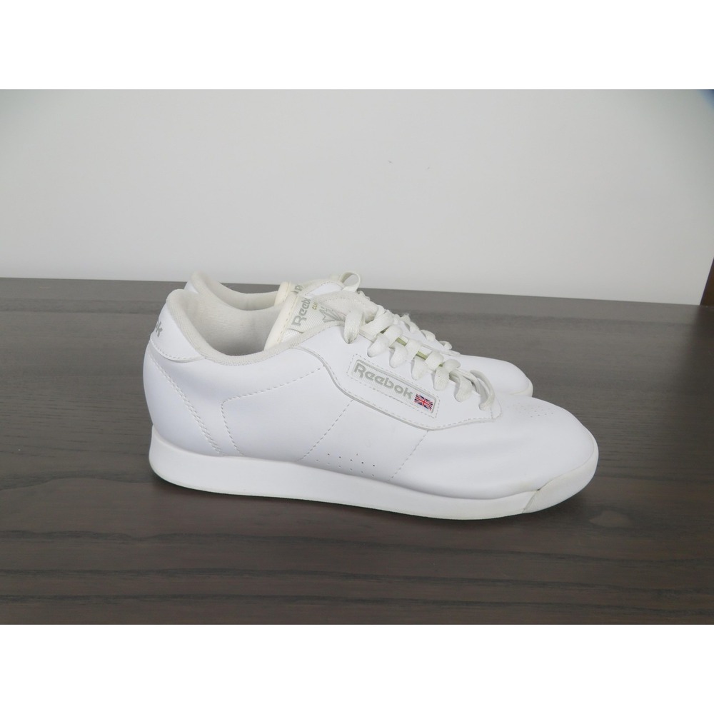 Reebok Classic Princess Shoes Womens 8 Wide White Walking Sneakers Athletic